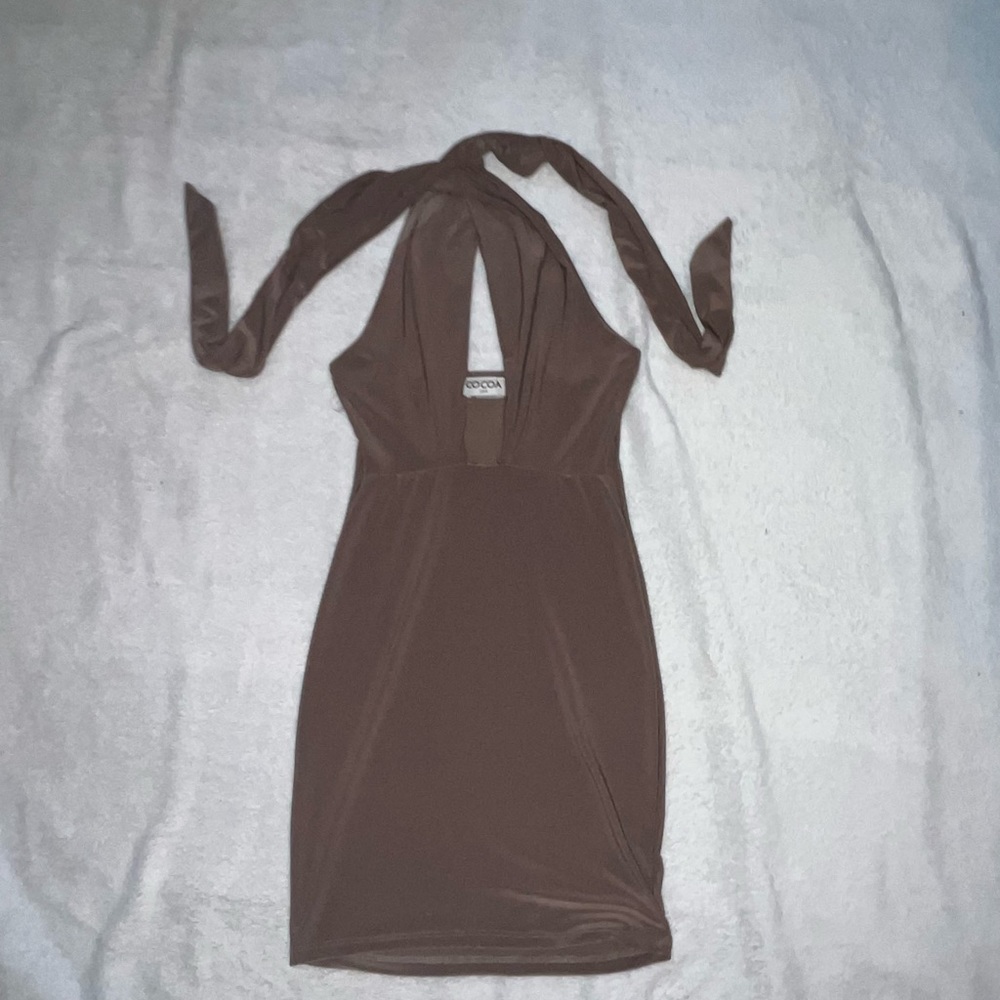 Brown Cross Strap dress
